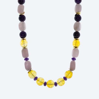 Christian Materne Collier Amethyst, Morganit