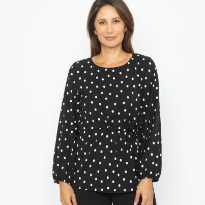 Kernig by Sarah Kern Blusenshirt schwarz/weiß