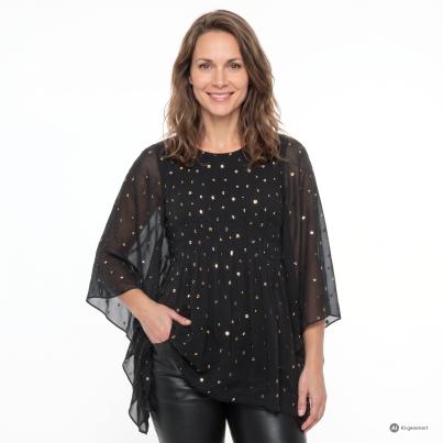 KERNIG by Sarah Kern Bluse schwarz/gold