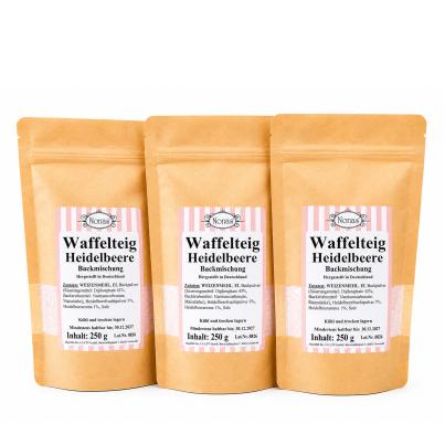 Nona's Waffelteig Heidelbeere Sortenrein 3x250g