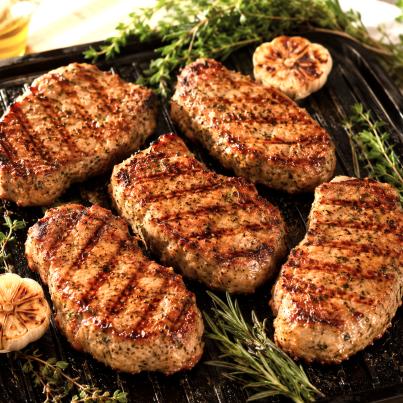 Schweinerückensteaks Kräuter