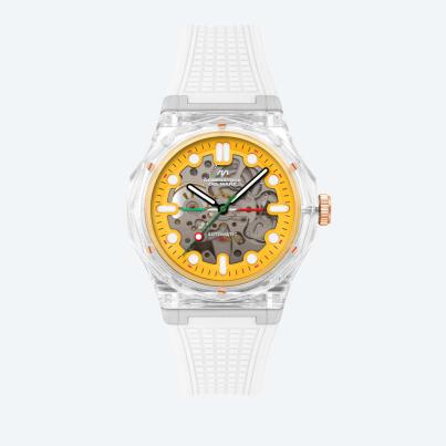 DDM Herrenuhr "Ravello Automatic" weiß-gelb