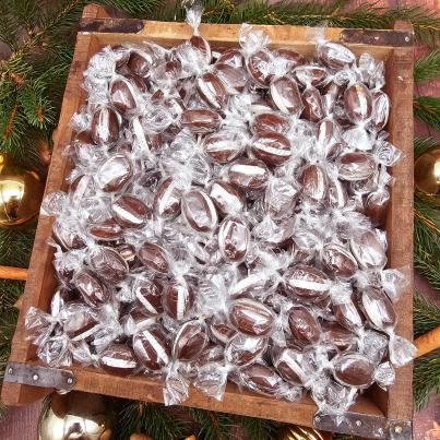 Karamellbonbons mit Kakao und Alkohol