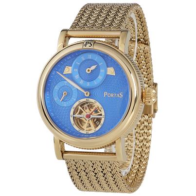 PortaS Herren-Automatikuhr "Radebeul", blau