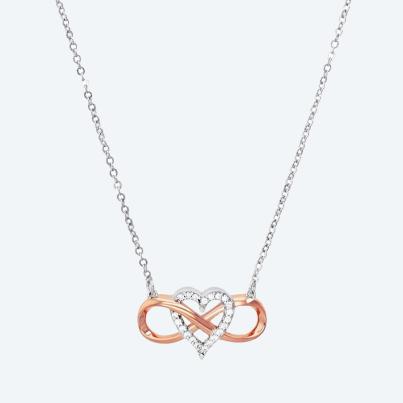 amor Mittelteil-Collier 925 bicolor