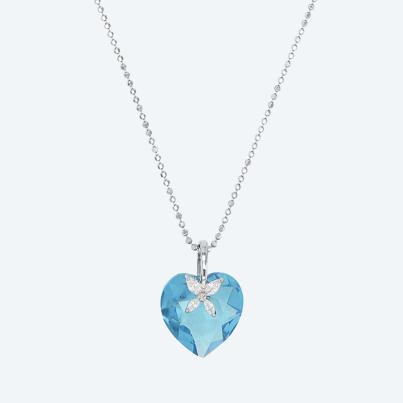 amor Herzanhänger mit Kette 925 Silber