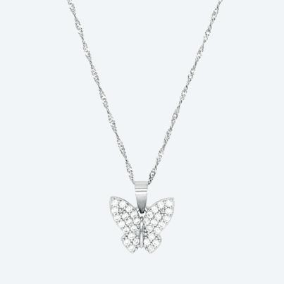 amor Schmetterling-Anhänger mit Kette 925 Silber