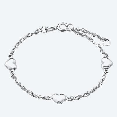 amor Herz-Armband 925 Silber rhodiniert