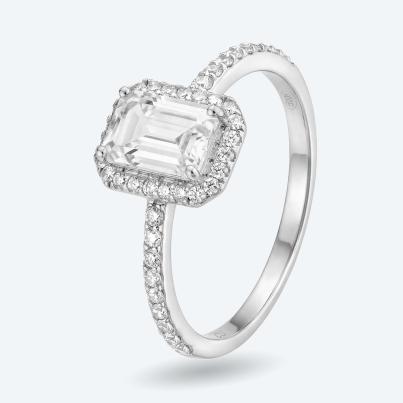 amor Ring 925 Silber rhodiniert Zirkonia
