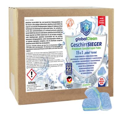 globalClean 100 + 22 Stück GeschirrSIEGER Tabs