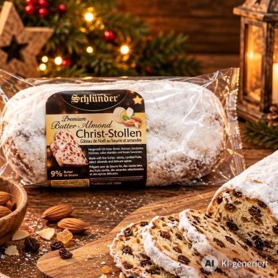 Butter Mandel Christstollen