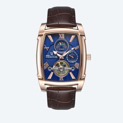 Heritor Herren-Automatikuhr "Valentin", blau