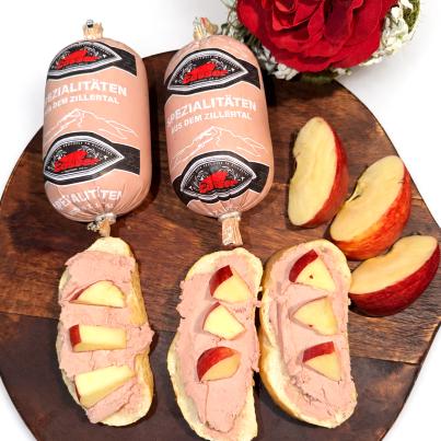 Kalbsleberwurst mit Apfel