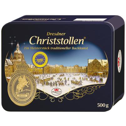 Dresdner Christstollen in Geschenkdose 500g