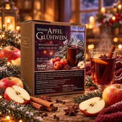 Apfel-Zimt-Glühwein weiß 3 Ltr.