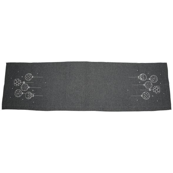 Tischläufer Weihnachtskugeln anthrazit 40x140 cm - 105174300000 - 1 - 588px