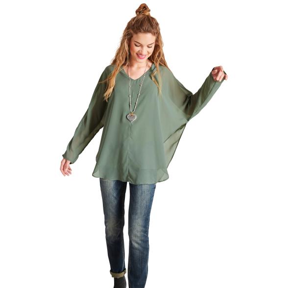 linea TESINI Damen Tunika salbei 36/38 - 105206600001 - 1 - 588px