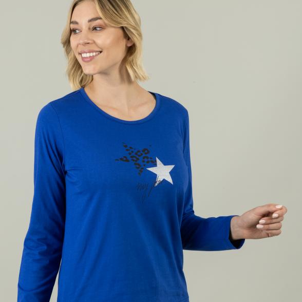 Homewear by BLUE SEVEN Damen Pyjamashirt royalblau - 105310900000 - 1 - 588px