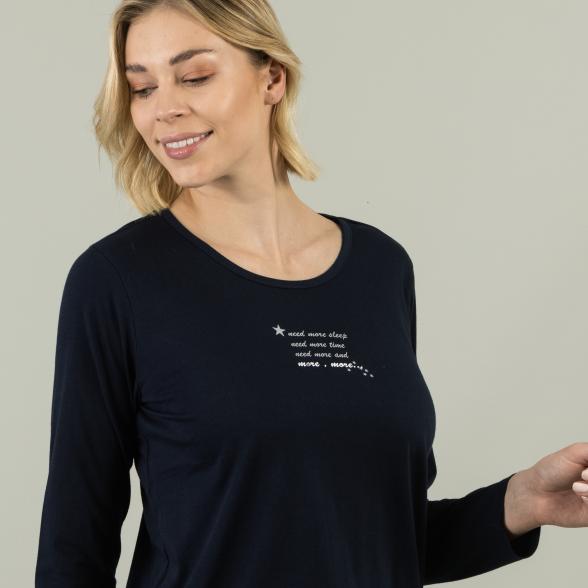 Homewear by BLUE SEVEN Damen Pyjamashirt marine - 105311700000 - 1 - 588px