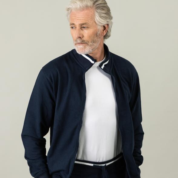 Homewear by BLUE SEVEN Herren Sweatjacke marine M - 105314100001 - 1 - 588px
