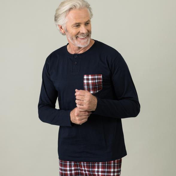 Homewear by BLUE SEVEN Herren Pyjamashirt, marine - 105315500000 - 1 - 588px