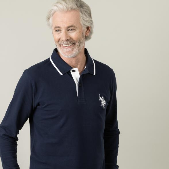 U.S. POLO ASSN. Herren Poloshirt Langarm, marine 3XL - 105330700005 - 1 - 588px