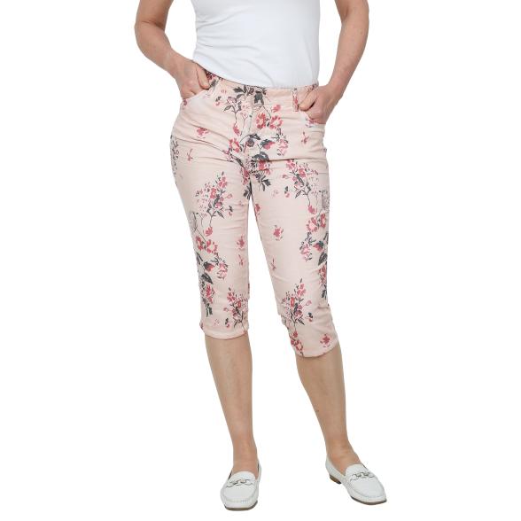 Z-ONE Damen Caprihose mit Blumendruck multicolor 50 - 105439200006 - 1 - 588px