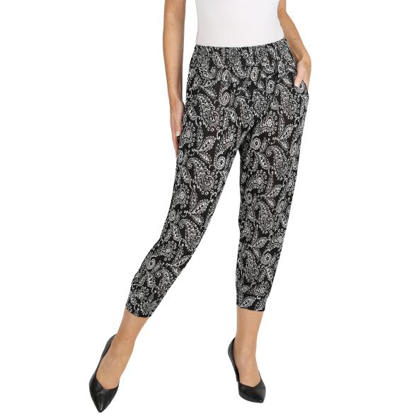 Leichte Damen-Sommerhose Bambusfasern schwarz/weiß - 105491800000 - 1 - 588px