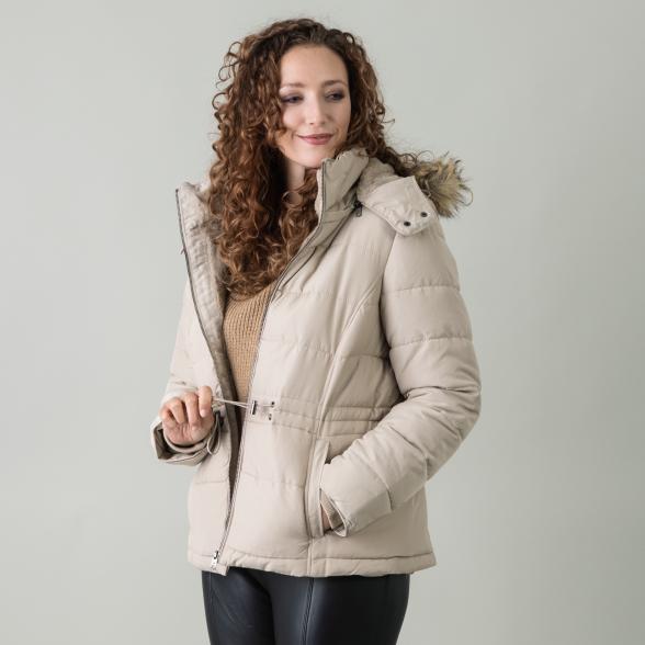 Z-ONE Damen Steppjacke mit Kapuze, beige - 105535000000 - 1 - 588px