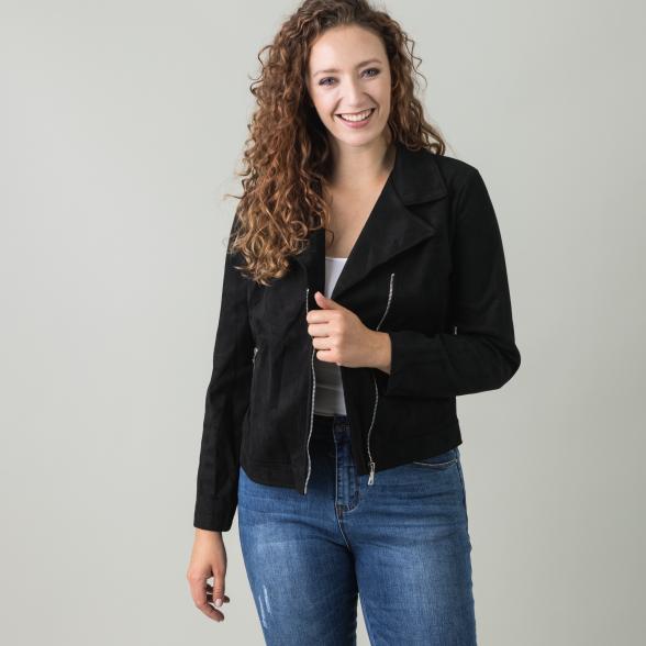 Z-ONE Damen Bikerjacke, schwarz - 105535600000 - 1 - 588px