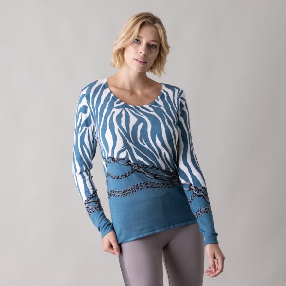 MILANO Design Pullover 'Gravina', petrol/weiß - 105542400000 - 1 - 588px