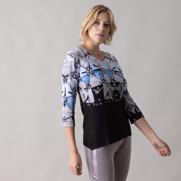 MILANO Design Pullover 'Amato' blau/schwarz - 105542700000 - 1 - 588px