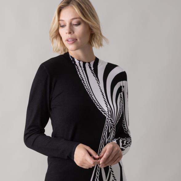 MILANO Design Pullover 'Velino' schwarz/weiß 48/50 - 105543200004 - 1 - 588px