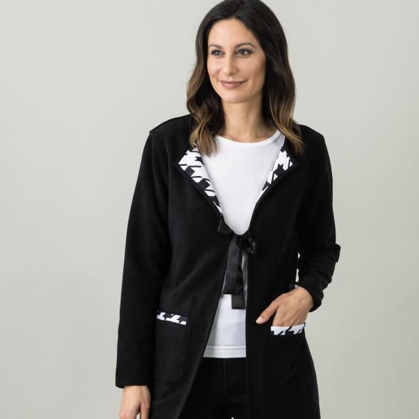 mocca by Jutta Leibfried Cardigan schwarz/weiß 40 - 105703300003 - 1 - 588px