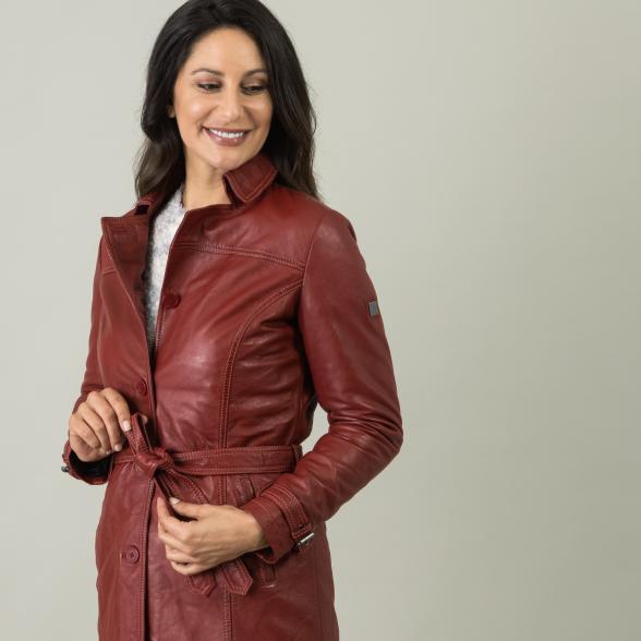 OTTO KERN Damen-Ledermantel 'Susa', rot - 105964500000 - 1 - 588px