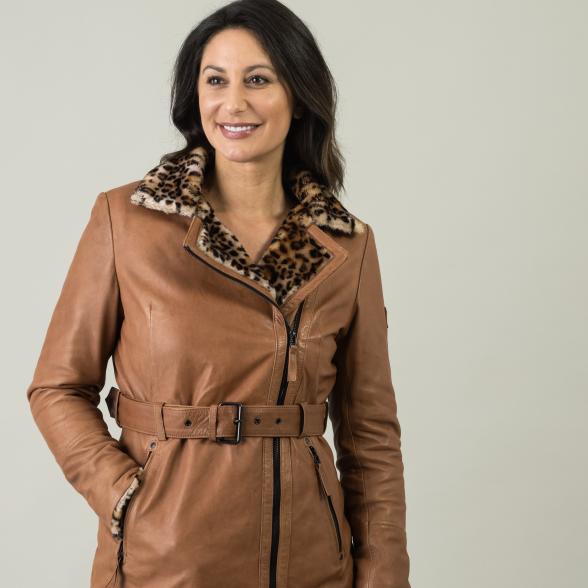 OTTO KERN Damen-Ledermantel 'Larna', cognac - 105967800000 - 1 - 588px