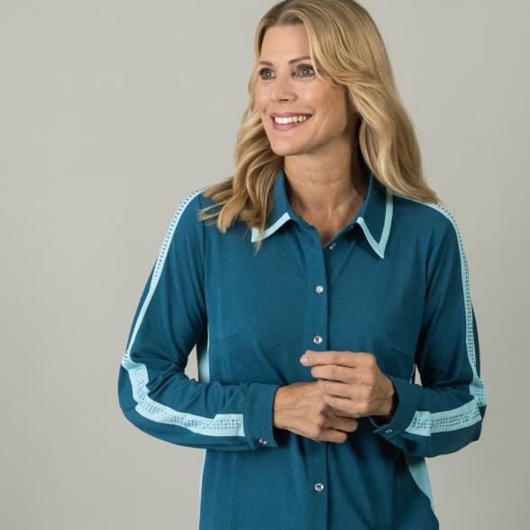 mocca by Jutta Leibfried Bluse, petrol/eisblau 40 - 106069400003 - 1 - 588px