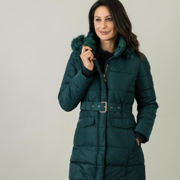 ZABAIONE Damen Steppmantel, dunkelgrün - 106182200000 - 1 - 588px