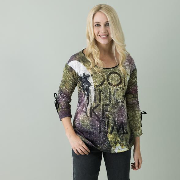 GINA LAURA Damen Langarmshirt, gelbgrün - 106296900000 - 1 - 588px