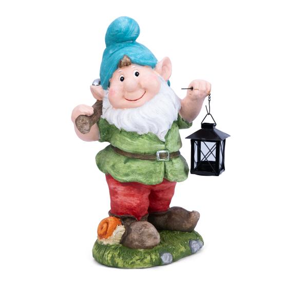 Gartenzwerg mit Laterne, ca. 51x25.5x30cm - 106454400000 - 1 - 588px