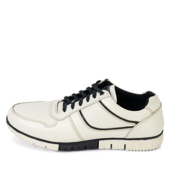 cafe moda Herren Ledersneaker weiß/navy - 106949800000 - 1 - 588px