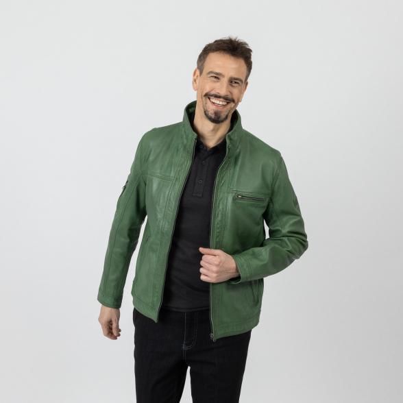 OTTO KERN Herren-Lederjacke 'Brice' grün - 107058400000 - 1 - 588px