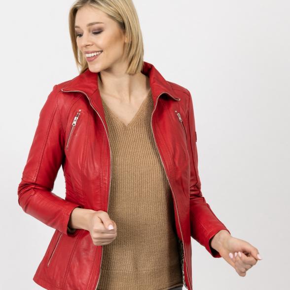 OTTO KERN Damen-Lederjacke 'Avoisa', rot - 107069800000 - 1 - 588px