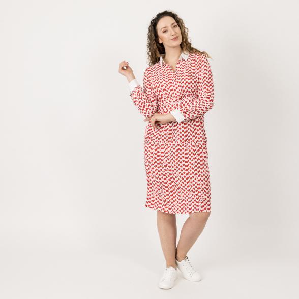 Z-ONE Damen Kleid mit Druck rot - 107279100000 - 1 - 588px