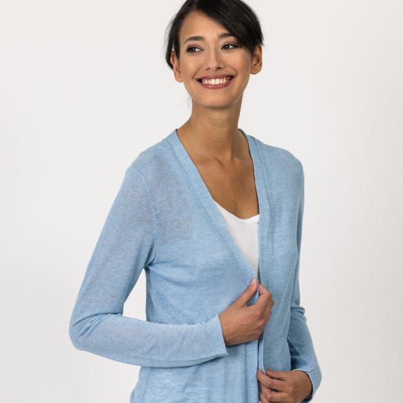 GINA LAURA Damen Cardigan hellblau - 107369100000 - 1 - 588px