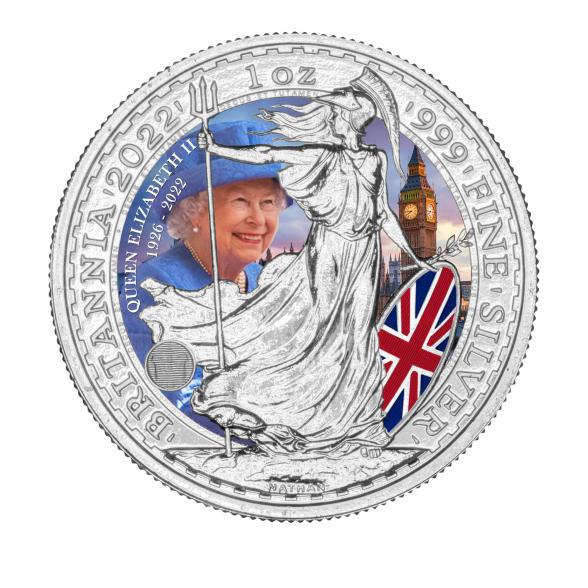 Silbermünze Britannia & Queen Elizabeth II - 108443300000 - 1 - 588px