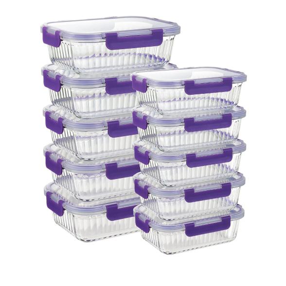 PIE LOCK Glas-Frischhaltedosen-Set 20-teilig lila - 108881700000 - 1 - 588px