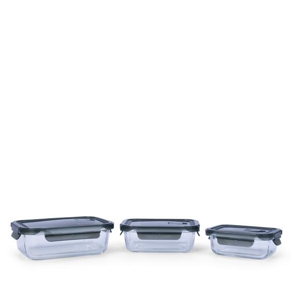 PIE LOCK Glas-Frischhaltedosen-Set 3-teilig grau - 108881900000 - 1 - 588px