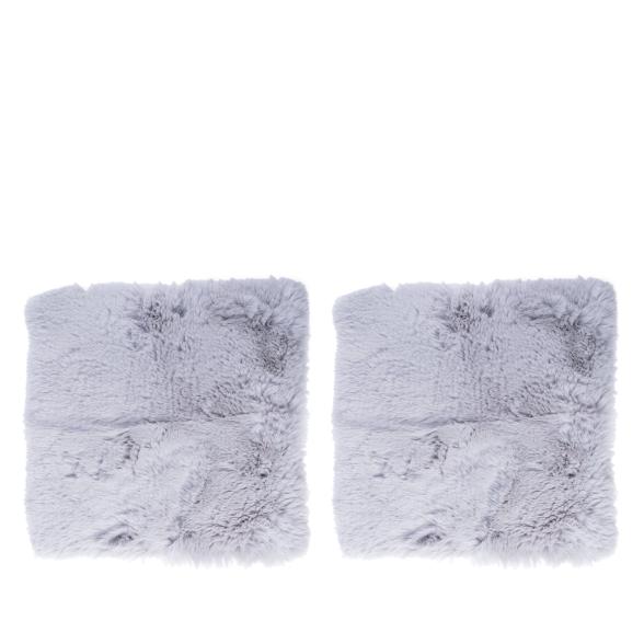 Kuschelfell Stuhlauflage 2tlg. eckig 38x38 grau - 109209200000 - 1 - 588px