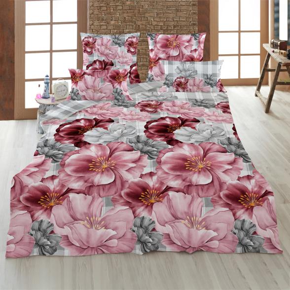 WinterDreams Bettwäsche 8tlg. floral grau/rot - 109295100000 - 1 - 588px